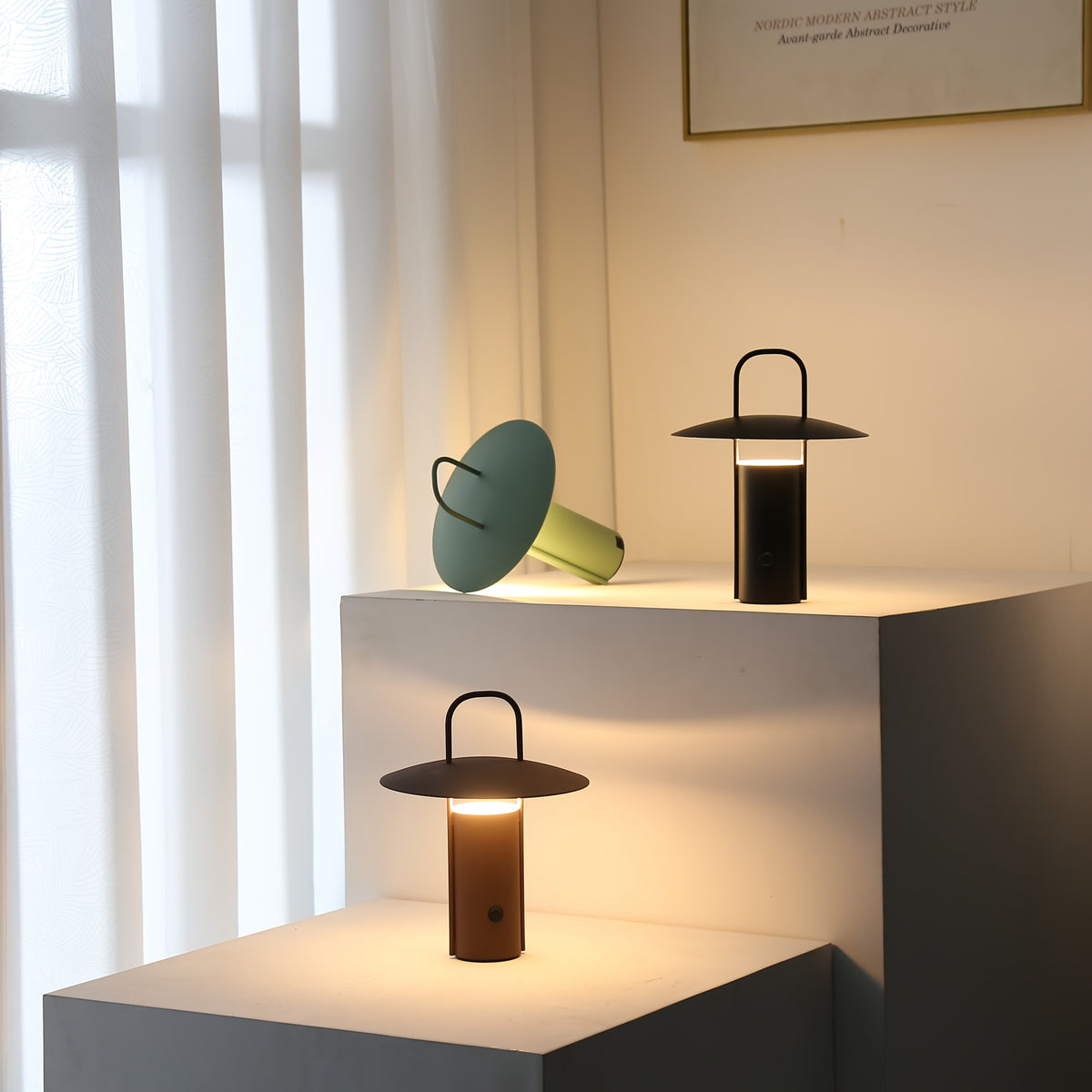Minimalist Dome Metal Rechargeable Touch Control Table Lamp