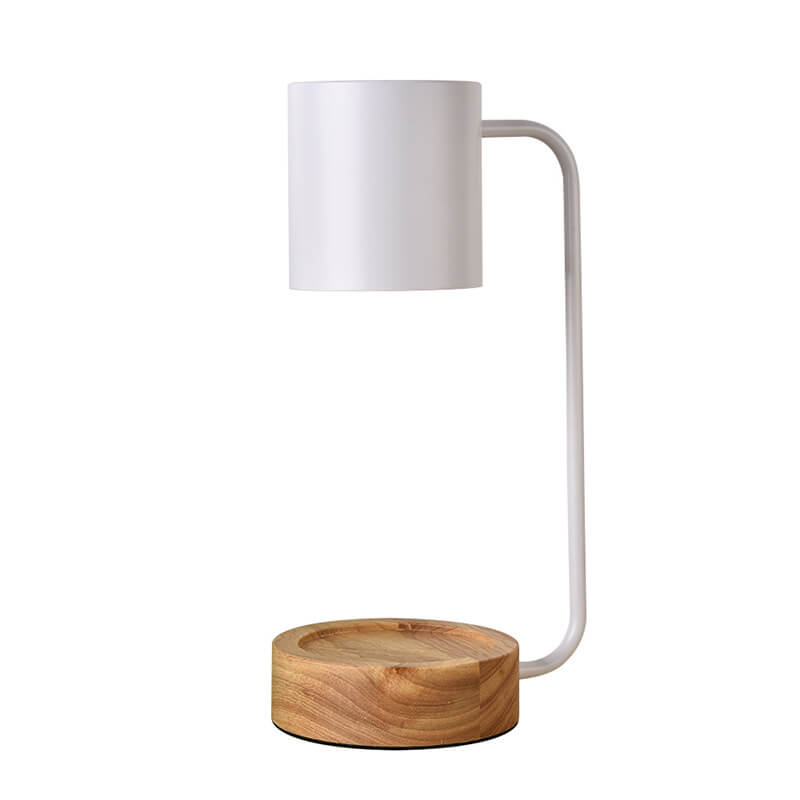 Japanese Minimalist Wooden Base Dimmable Candle Warmer Table Lamp