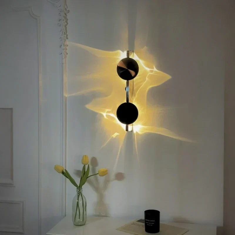 Rotatable Aluminum Stainless Steel Ripple Projection Wall Light