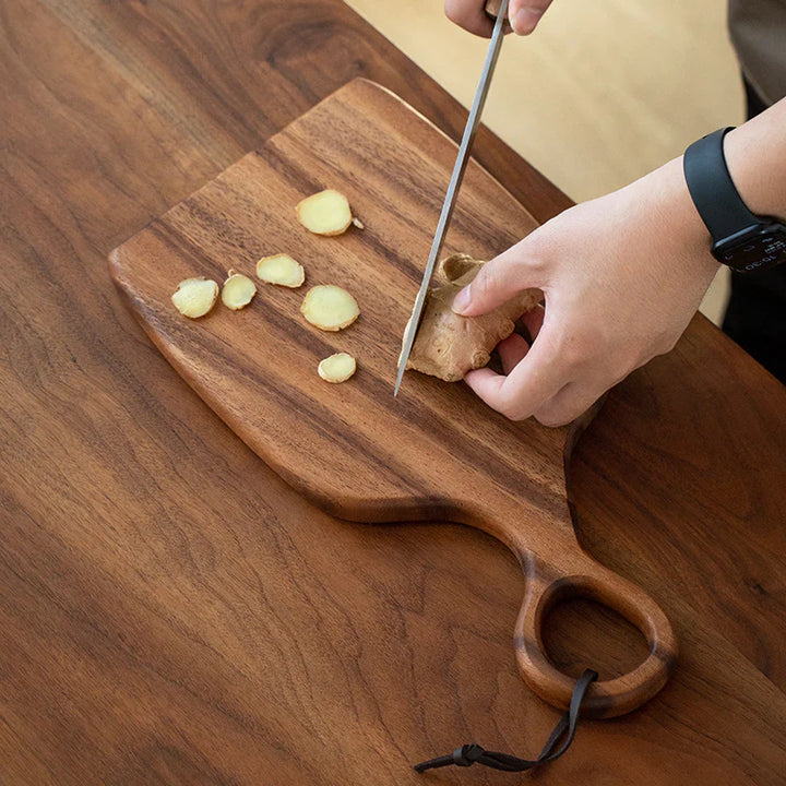 Solid Walnut Wood Double-Sided Cutting Board Set