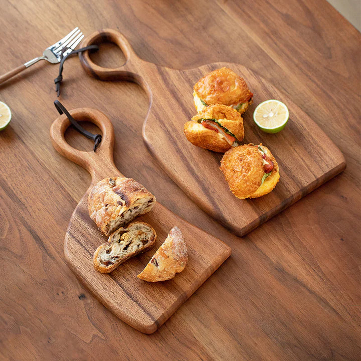 Solid Walnut Wood Double-Sided Cutting Board Set
