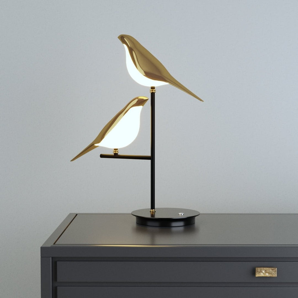 Perched Bird Sculpture Modern Nordic Metal Wall Light