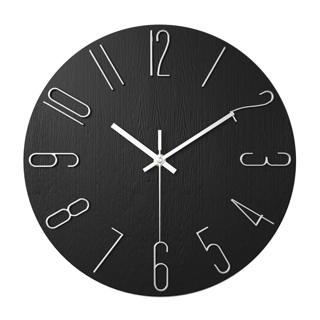 Minimalist Scandinavian Silent Quartz Gold Accent Wall Clock