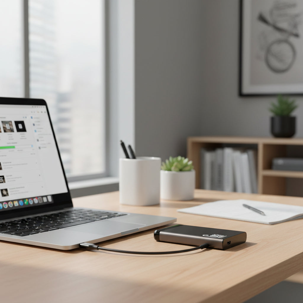 Slim Lightweight Portable USB External Backup Storage SSD Drive