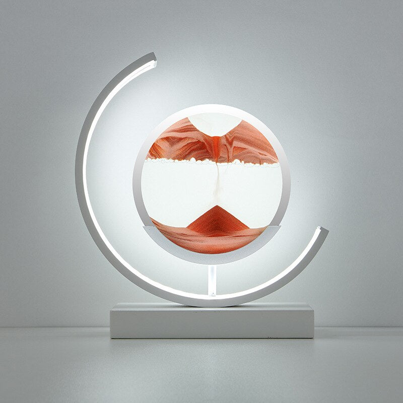 Dynamic 3D Sand Art Rotating Acrylic Shell Table Lamp