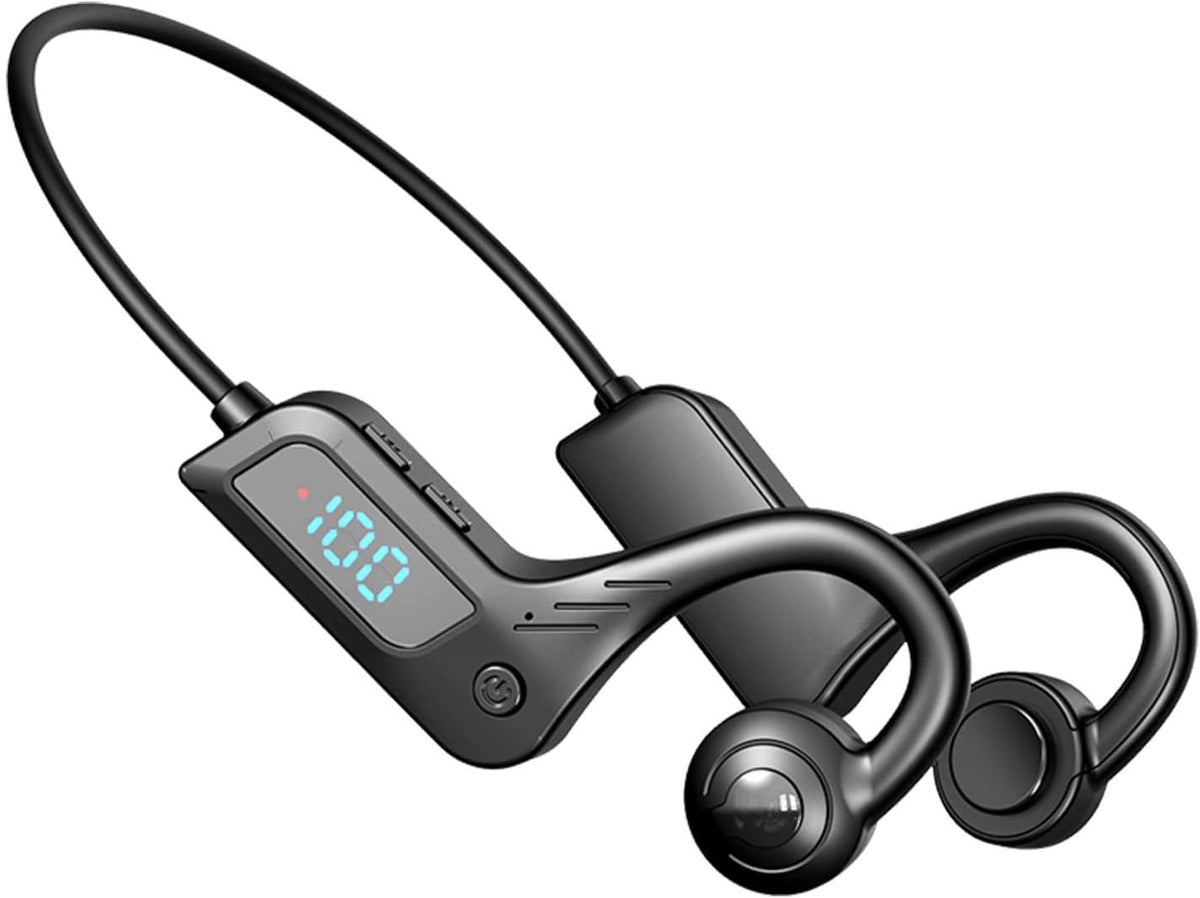 Lightweight Noise Cancelling Bone Conduction Open Ear Wireless Headphones