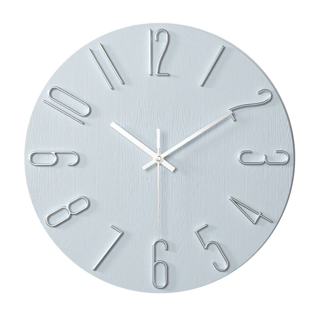 Minimalist Scandinavian Silent Quartz Gold Accent Wall Clock
