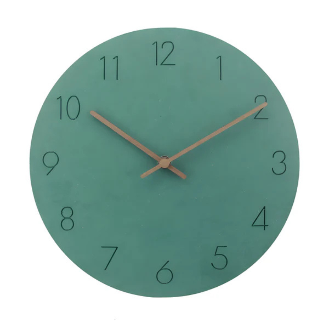 Scandinavian Minimalist Round Wood Silent Wall Clock