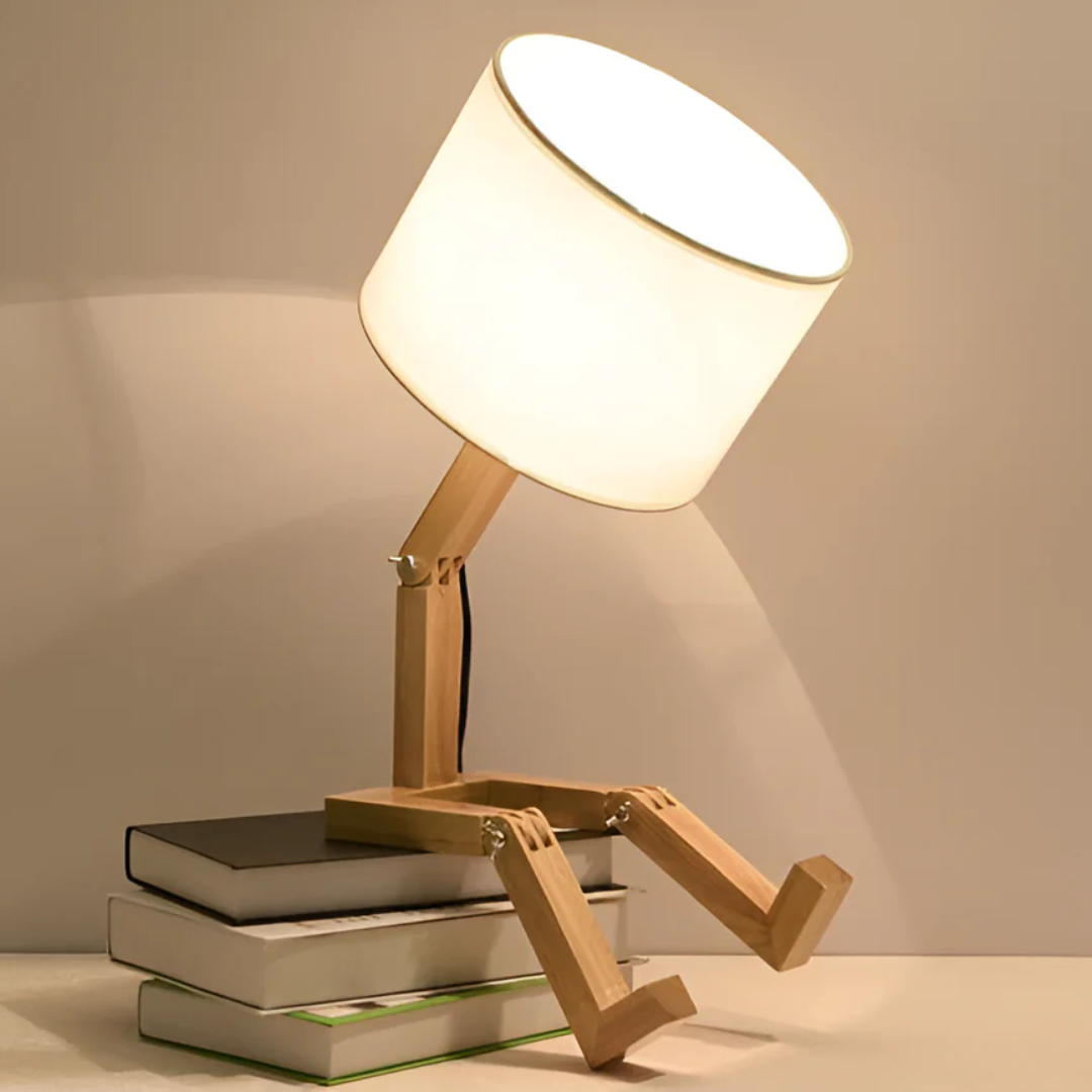 Adjustable Posable Solid Wood Nordic Table Lamp