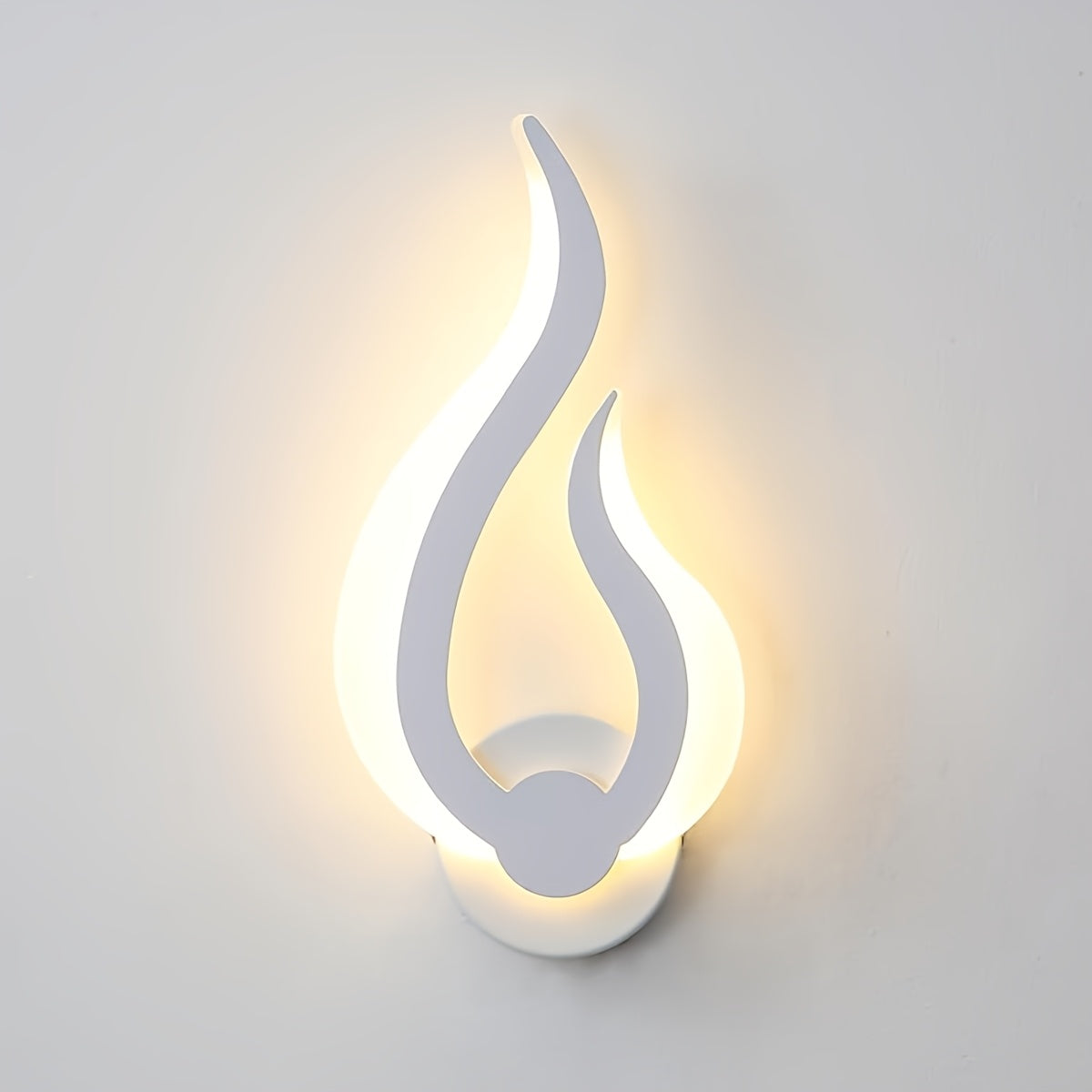 Flame Silhouette Sculptural Acrylic Modern Wall Light