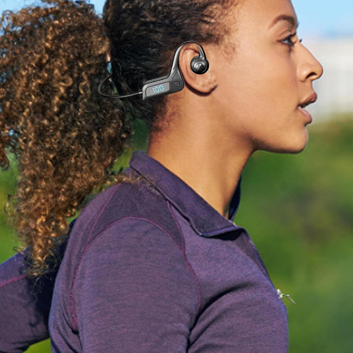 Lightweight Noise Cancelling Bone Conduction Open Ear Wireless Headphones