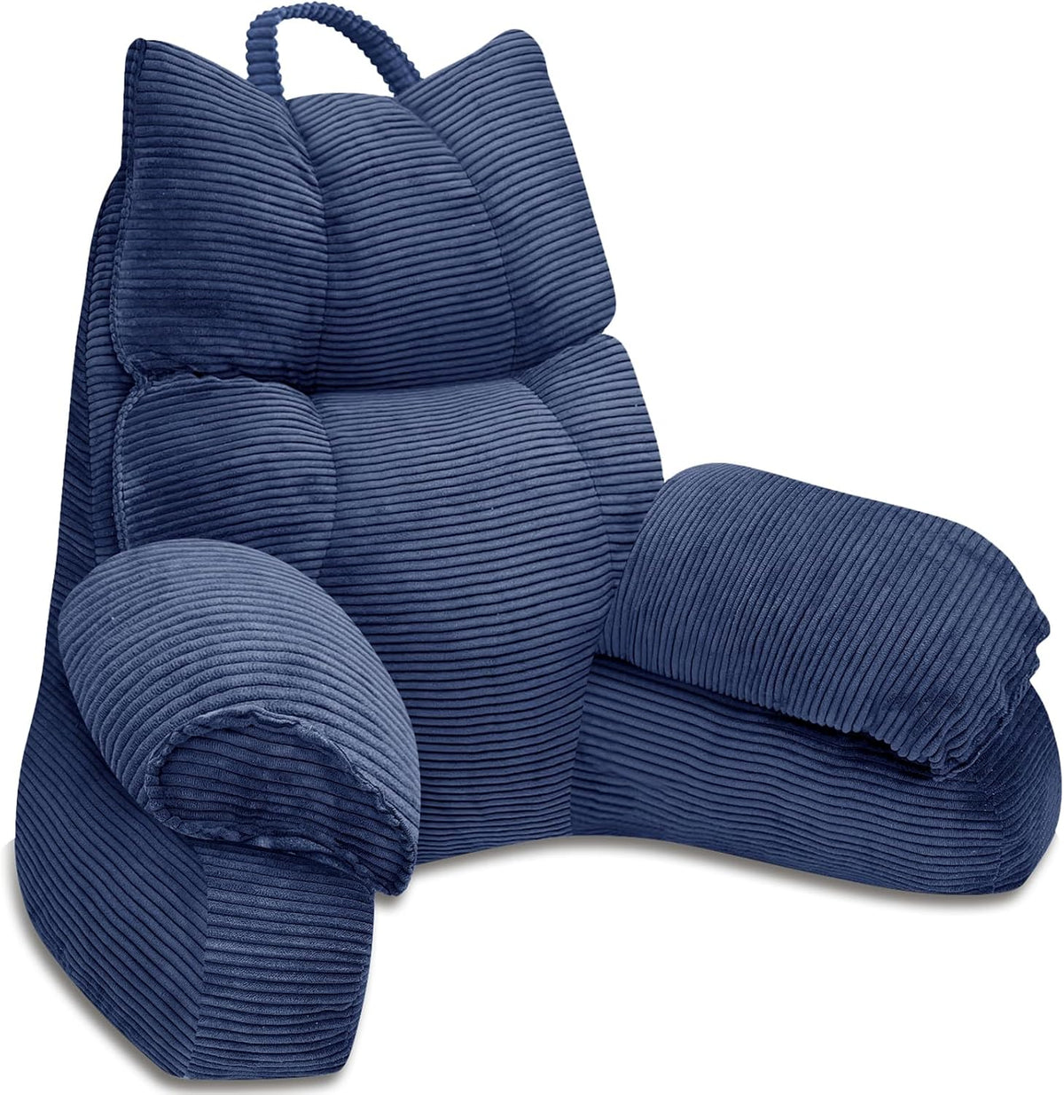 Memory Foam Armrest Structured Backrest Bed Lounge Pillow