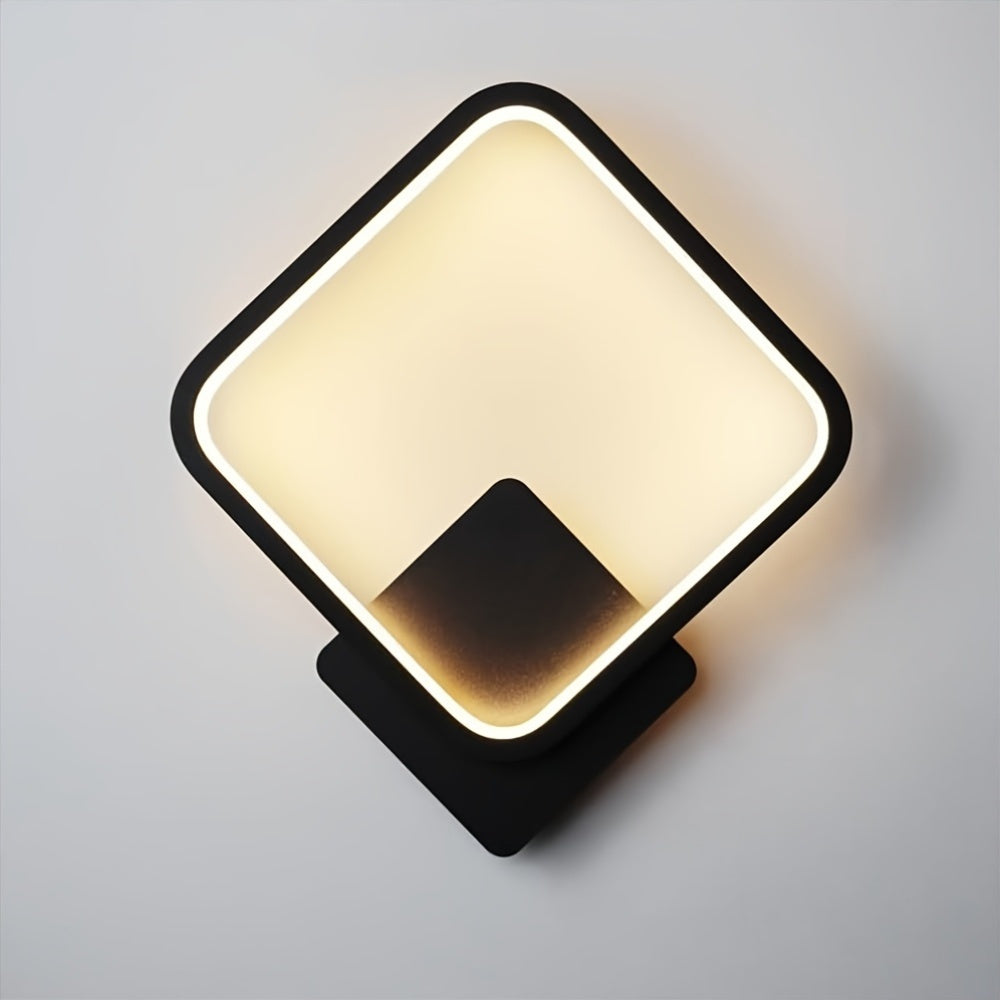 Minimalist Square Geometric Metal Dimmable Acrylic Diffuser Wall Light