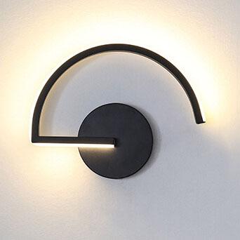 Curved Arc Silhouette Minimalist Halo Glow Wall Light