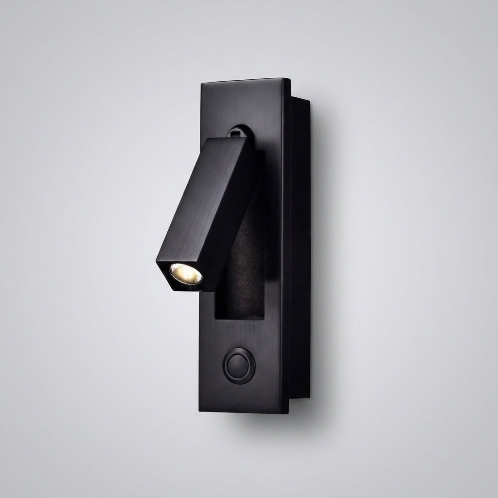 Foldable Slim Profile Adjustable Pivoting Arm Wall Reading Light
