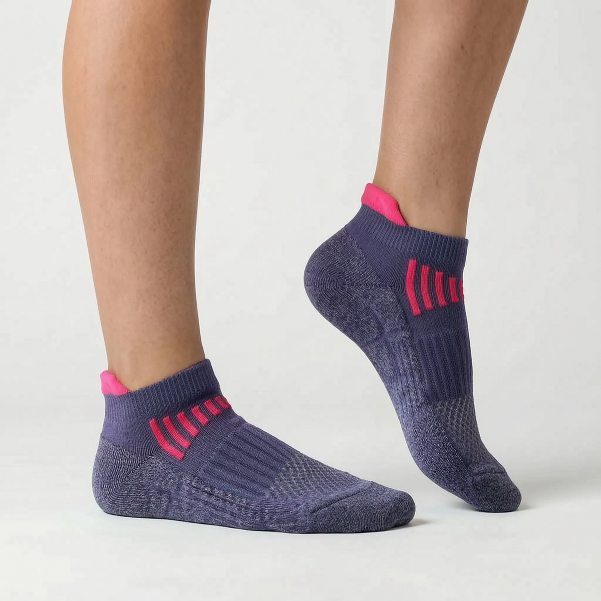Cushioned Heel Tab Cotton Blend Ankle Athletic Socks