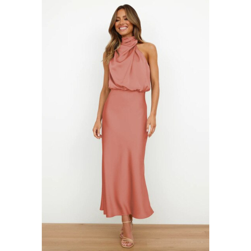 Atemberaubendes Halfter Abendkleid Für Damen | Midi 5