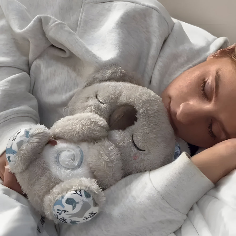 Rhythmic Breathing Glow Plush Bear Baby Sleep Toy Set