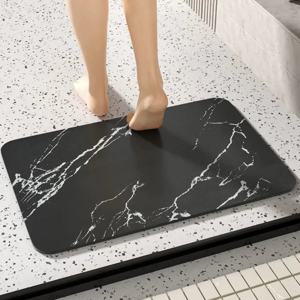 Marble Pattern Diatom Stone Non Slip Quick Dry Bath Mat