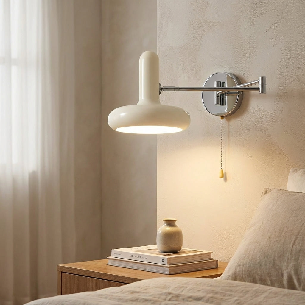Bauhaus Inspired Adjustable Swing Arm Iron Wall Light