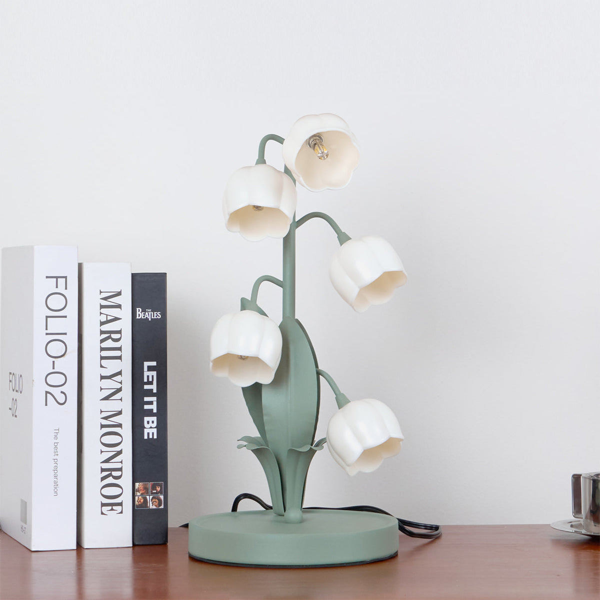 Tulip Shaped Orchid Bloom Floral Table Lamp