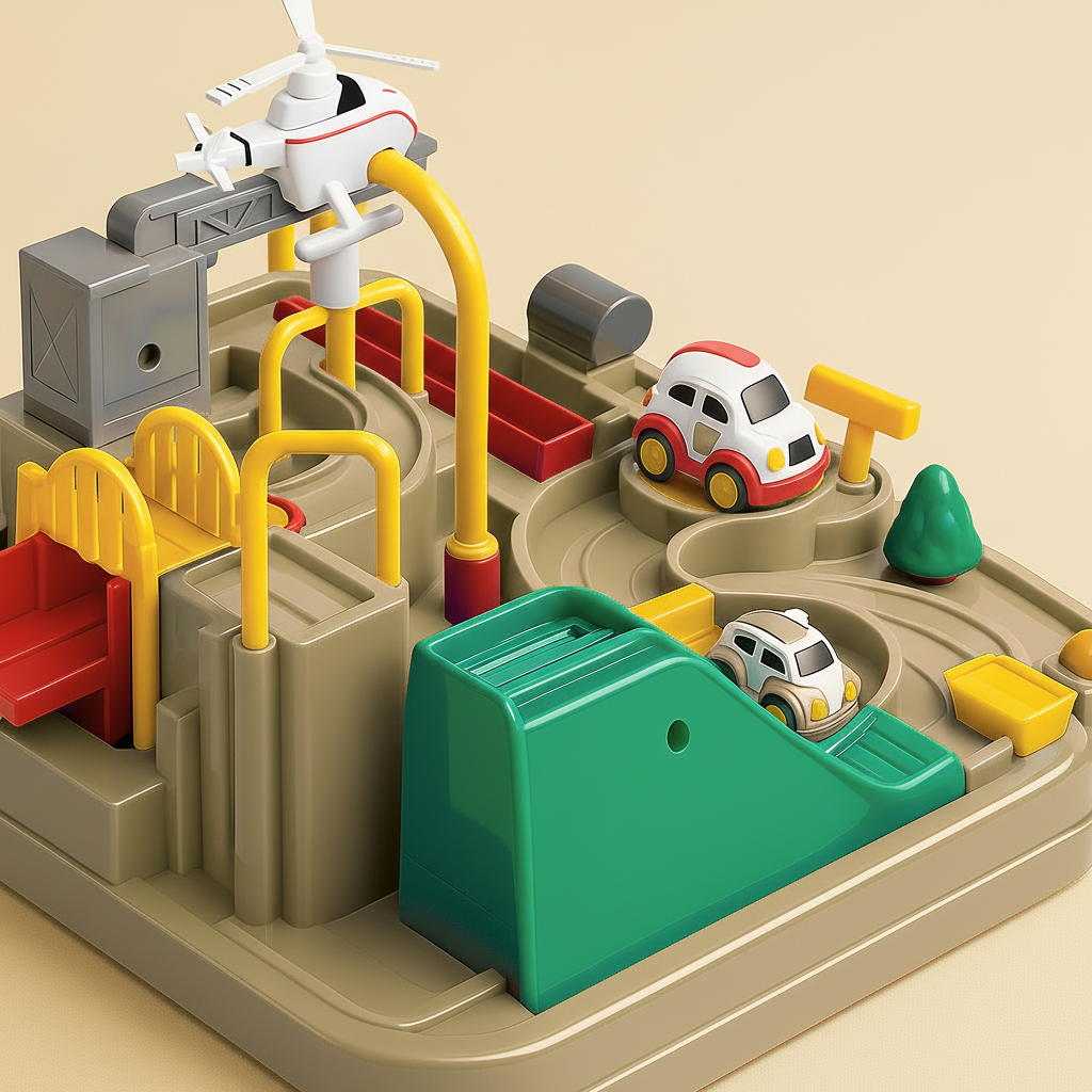 Modular City Adventure Mechanical Car Track Puzzle Toy Playset