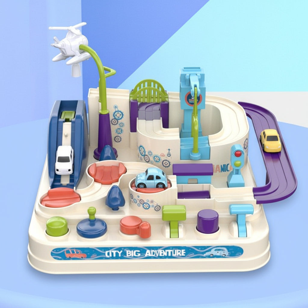 Modular City Adventure Mechanical Car Track Puzzle Toy Playset