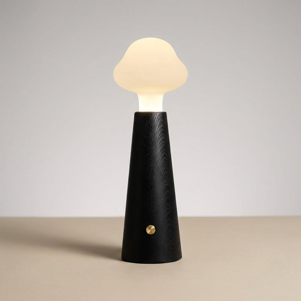 Cloud Shaped Acrylic Shade Conical Base Diffused Table Lamp