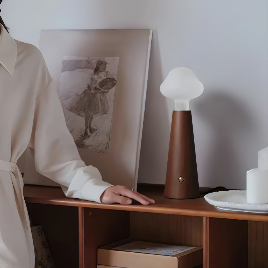 Cloud Shaped Acrylic Shade Conical Base Diffused Table Lamp