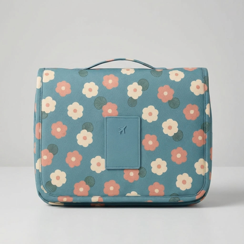 Compact Water-Repellent Multi-Compartment Hanging Toiletry Bag Organizer