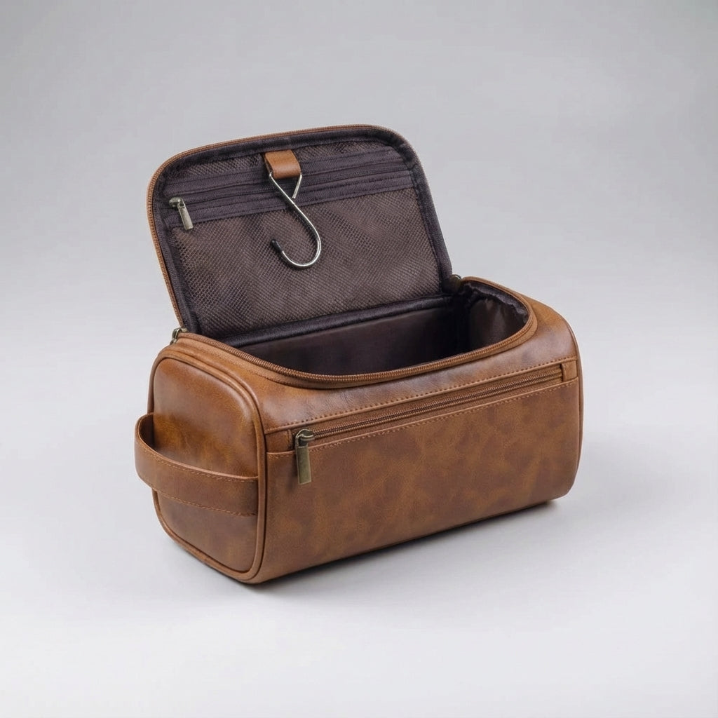 Compact Water-Repellent Multi-Pocket Hanging Travel Toiletry Bag