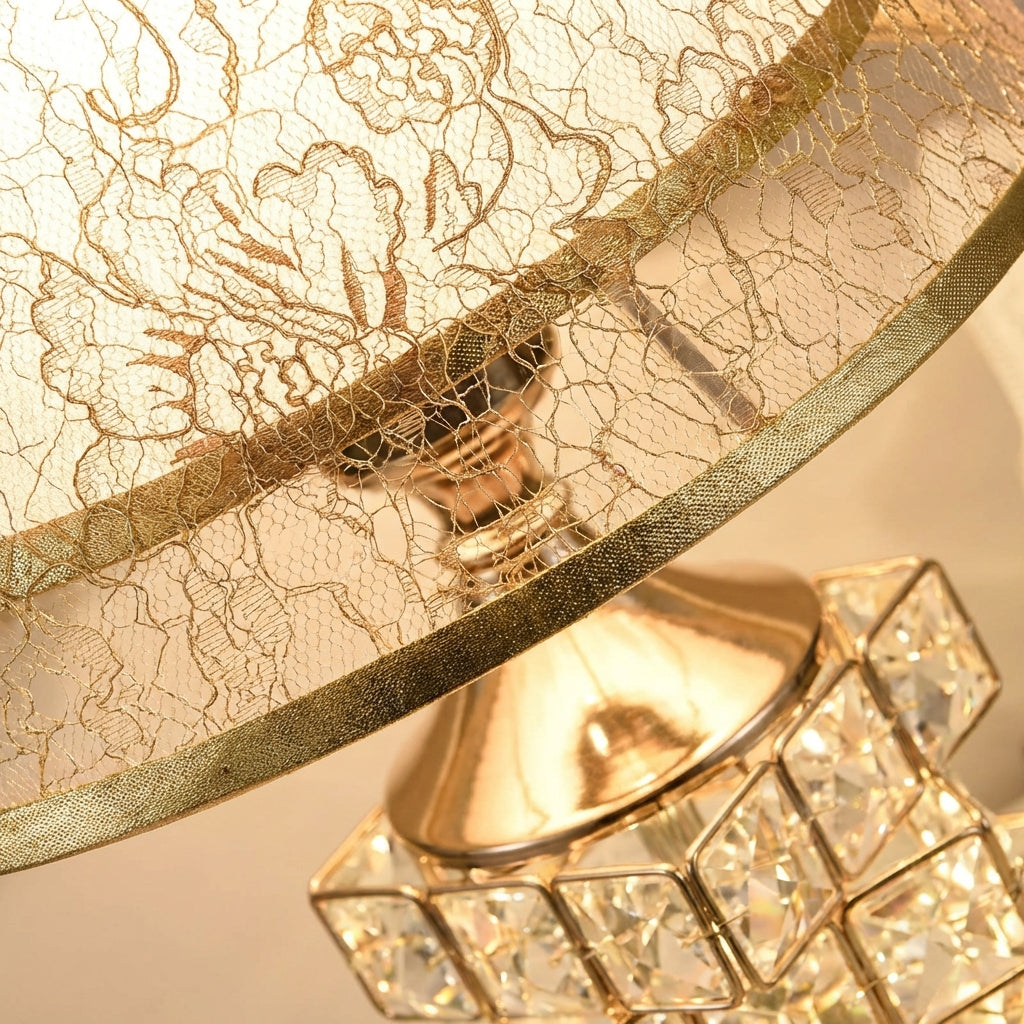 Layered Crystal Accent Dual Zone Adjustable Glow Table Lamp