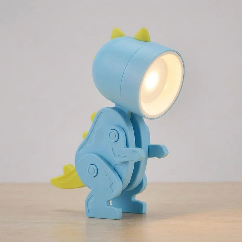 Foldable Dinosaur Character Compact Clip-Friendly Portable Table Lamp