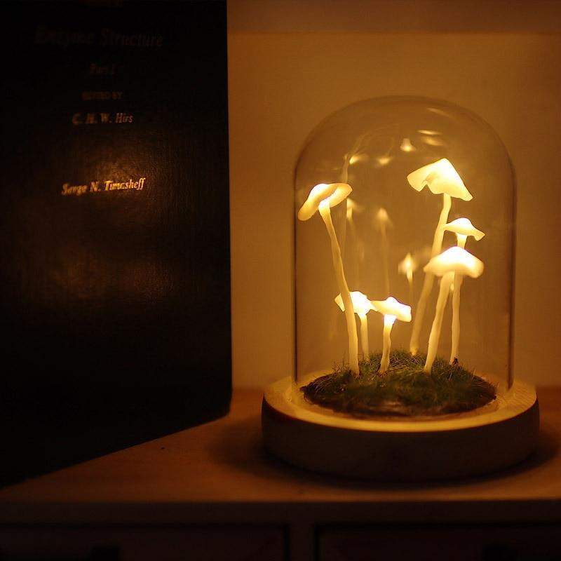 Customizable Mushroom Cluster Battery Powered DIY Table Lamp