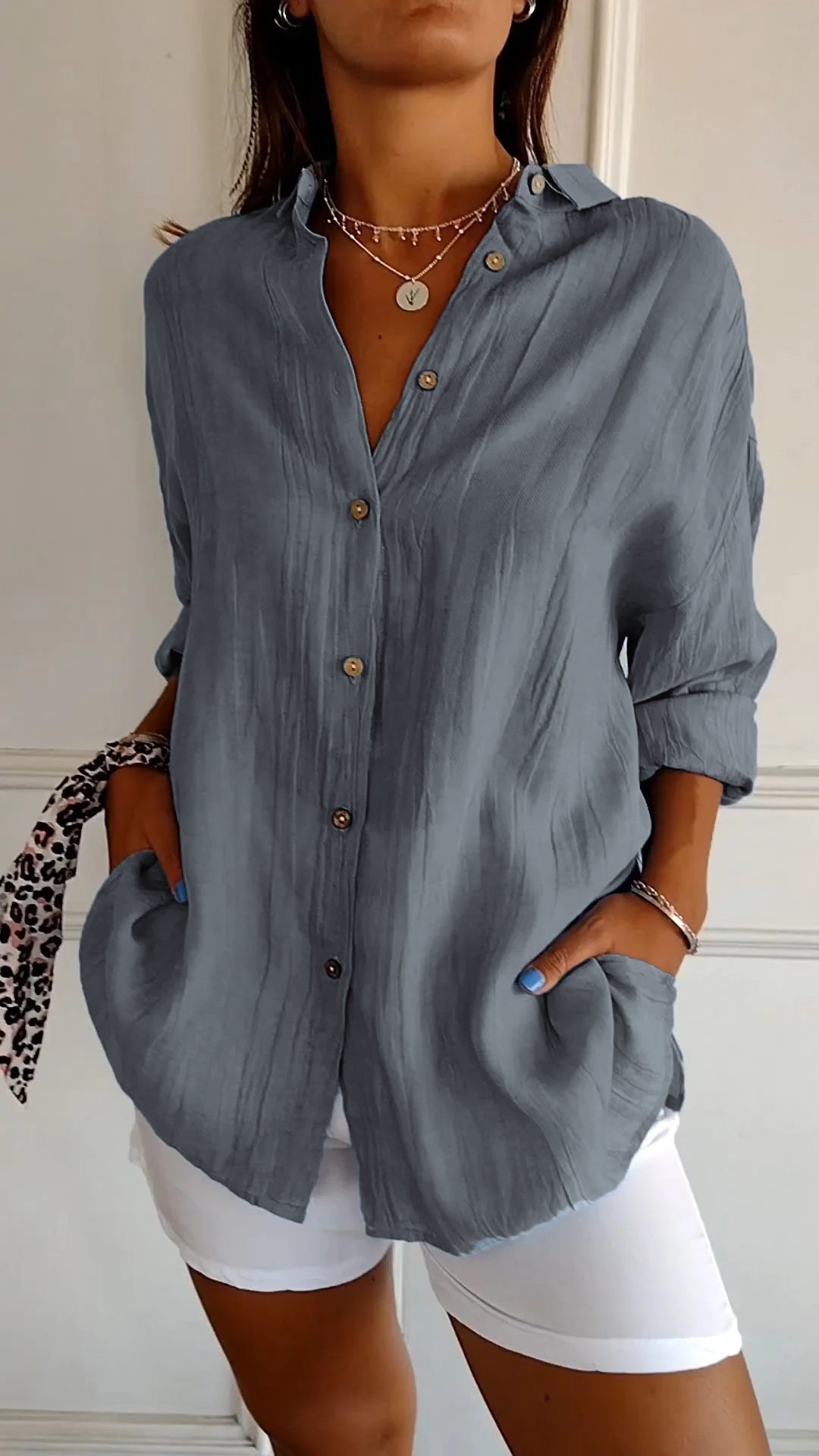 Damen Button Down Hemd | Sommer 10