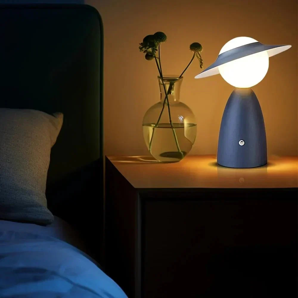 Sculptural Minimalist Touch Control Wireless Charging Rechargeable Table Lamp