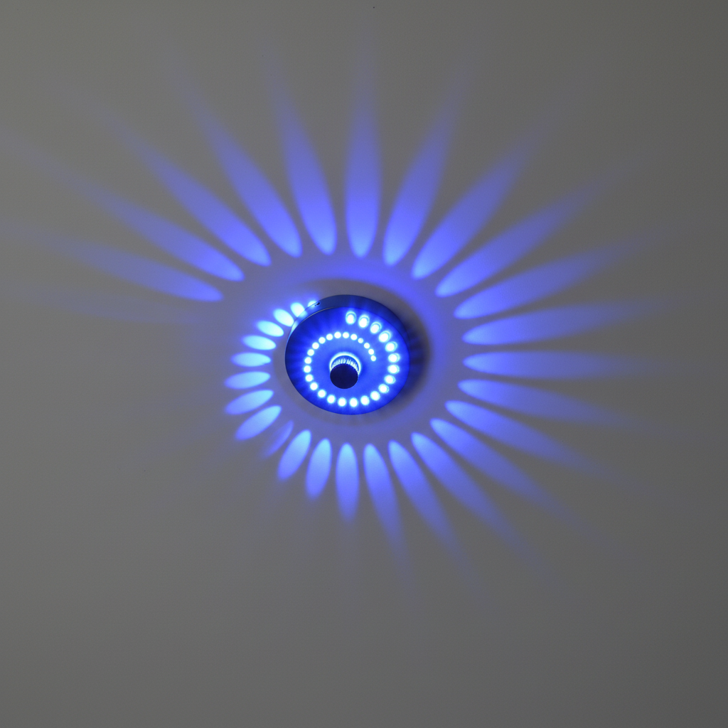 Spiral Beam Pattern Aluminum Ceiling And Wall Light