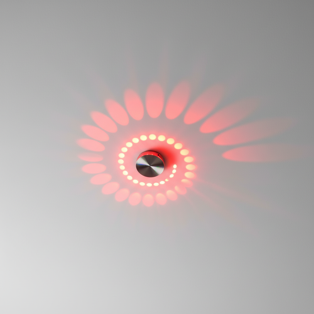 Spiral Beam Pattern Aluminum Ceiling And Wall Light