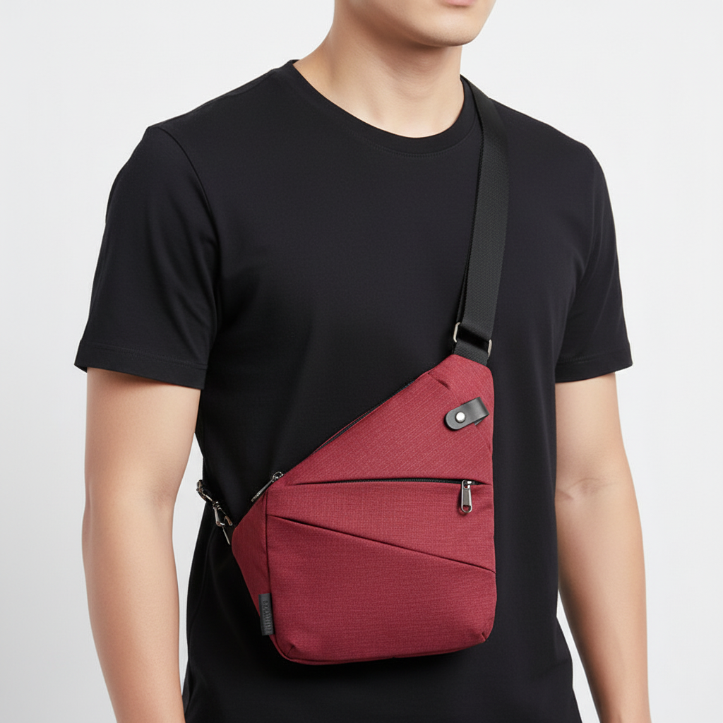 Ergonomic Multi-Pocket Weatherproof Anti-Theft Shoulder Bag