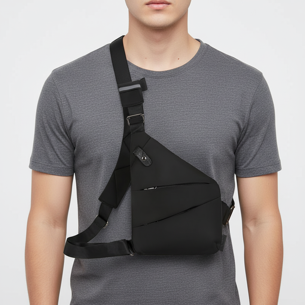 Ergonomic Multi-Pocket Weatherproof Anti-Theft Shoulder Bag