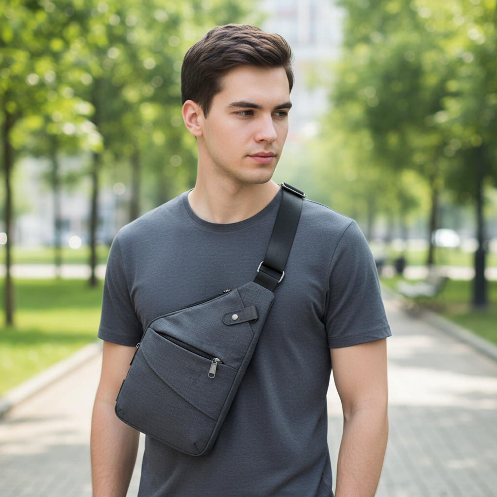 Ergonomic Multi-Pocket Weatherproof Anti-Theft Shoulder Bag