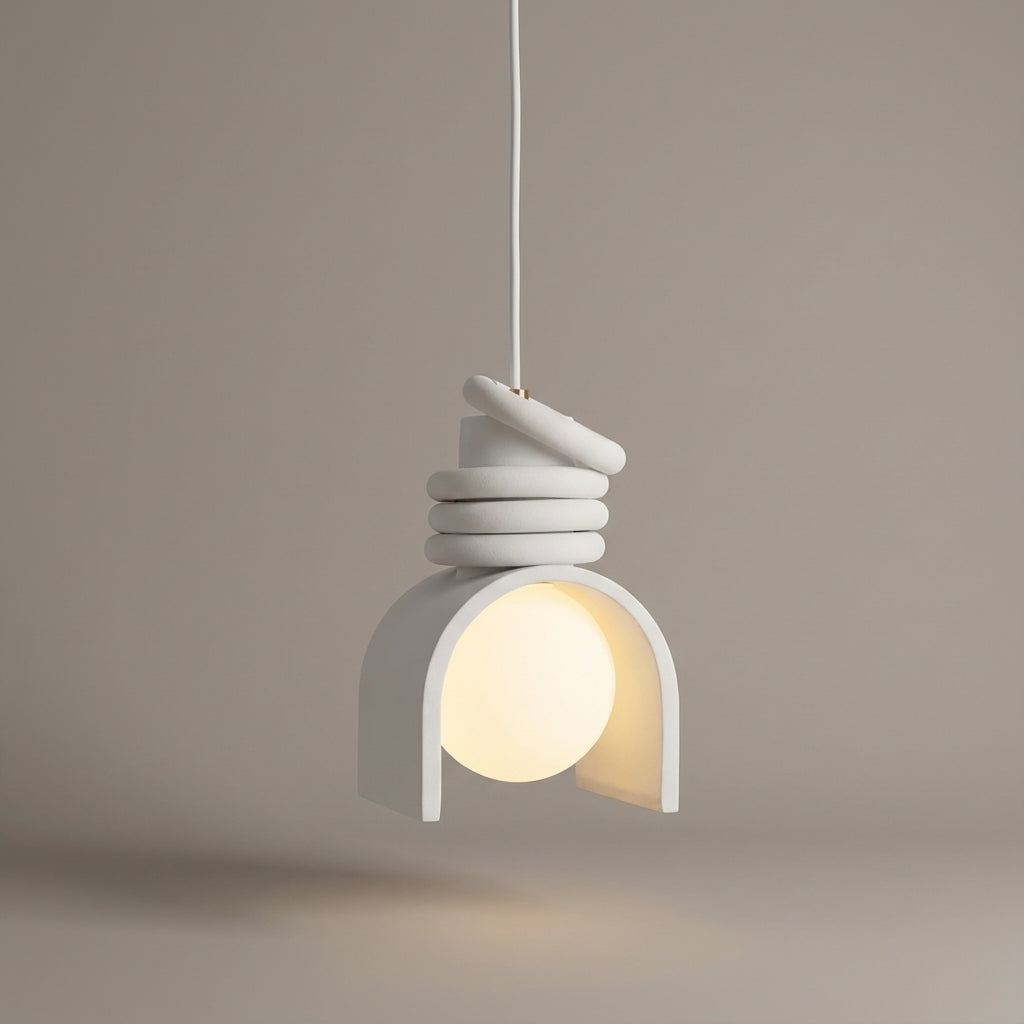 French-Inspired Molded Resin Ceiling Mounted Pendant Light