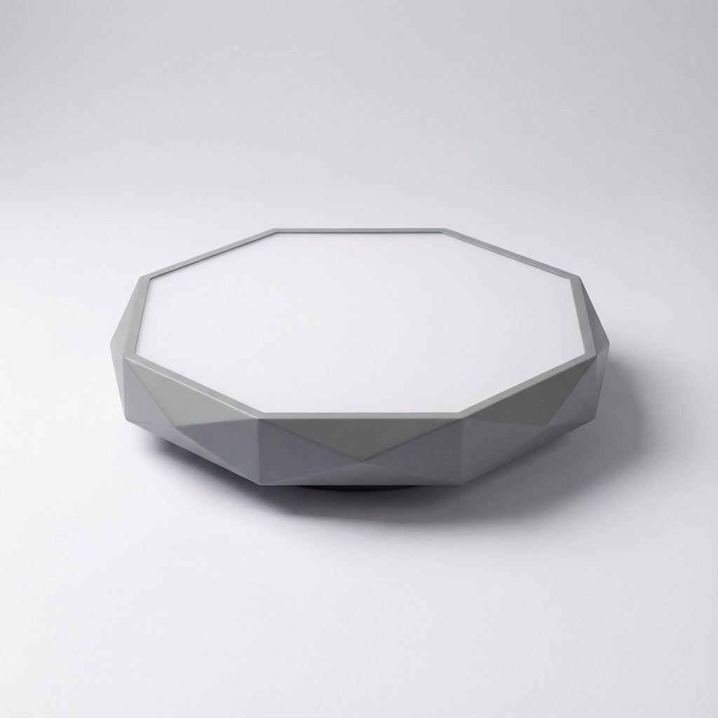 Geometric Pentagonal Iron Acrylic Flush Mount Ceiling Light