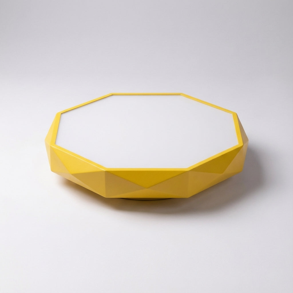 Geometric Pentagonal Iron Acrylic Flush Mount Ceiling Light