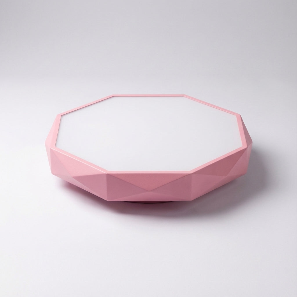 Geometric Pentagonal Iron Acrylic Flush Mount Ceiling Light