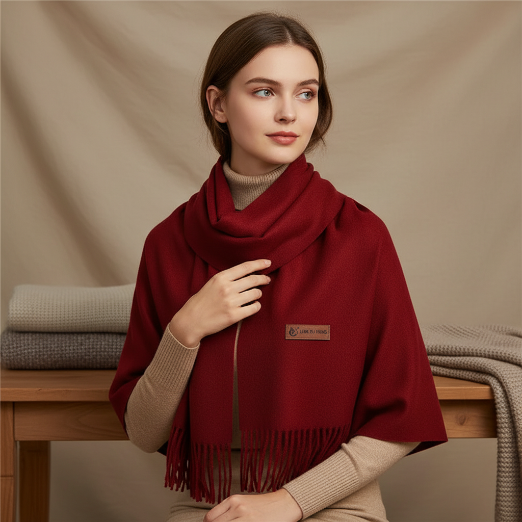 Oversized Soft Fringed Wrap Scarf Stole
