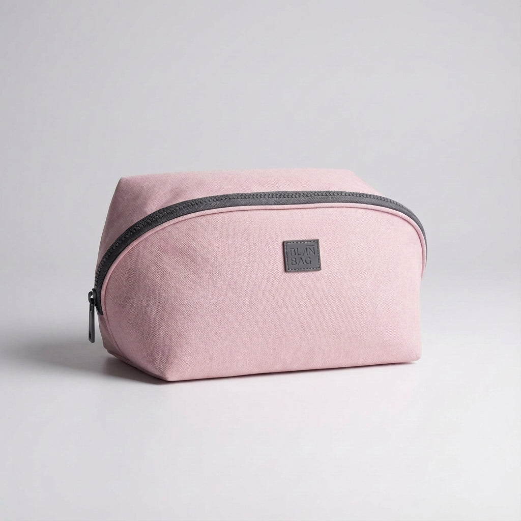 Compact Washed Nylon Wide Opening Travel Toiletry Bag Organizer
