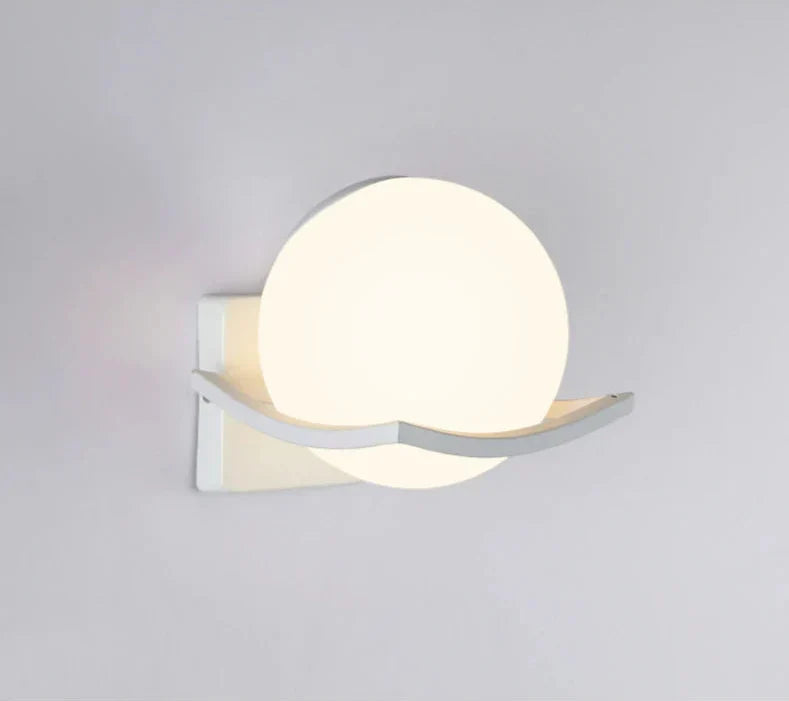 Minimalist European Opal Glass Globe Wall Light