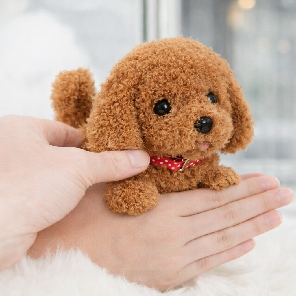 Lifelike Walking Barking Tail Wagging Plush Robot Puppy Interactive Toy