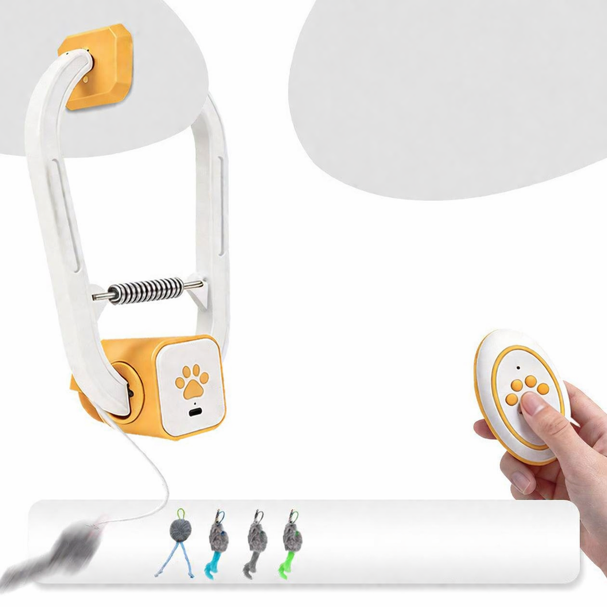 Retractable String Door Hanging Automatic Cat Teaser Toy